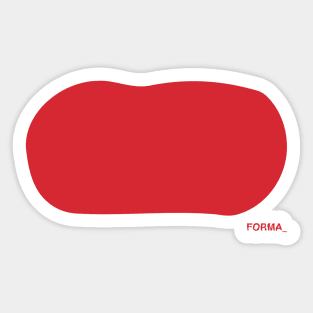 Red ellipse forma Sticker